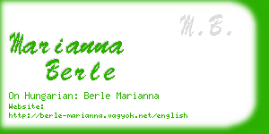 marianna berle business card